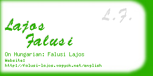 lajos falusi business card